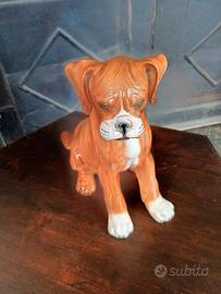 Boxer in ceramica firmato Ronzan 