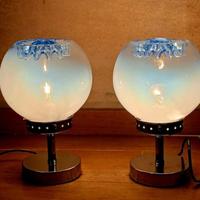 Coppia di lampade da tavolo, Murano. Anni'60/70