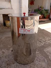 Bidone Olio 100lt Acciaio Inox 18/10