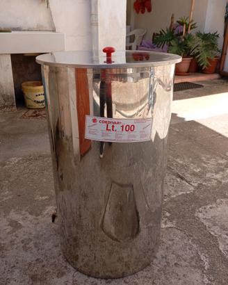 Bidone Olio 100lt Acciaio Inox 18/10