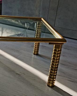 Tavolino vintage color oro