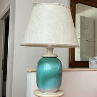 Lampada in ceramica  cappello in pergamena