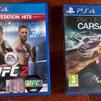 Giochi ps4 (ufc 2 e project cars 2)