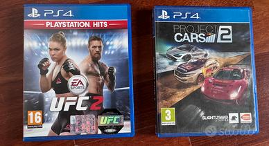 Giochi ps4 (ufc 2 e project cars 2)