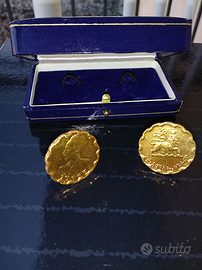 Gemelli per camicia uomo in bagno d'oro a Bergamo