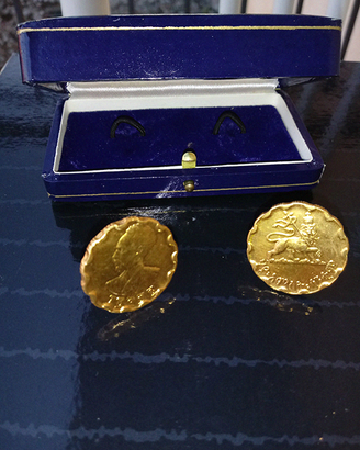 Gemelli per camicia uomo in bagno d'oro a Bergamo