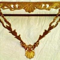 Consolle antica dorata con specchiera