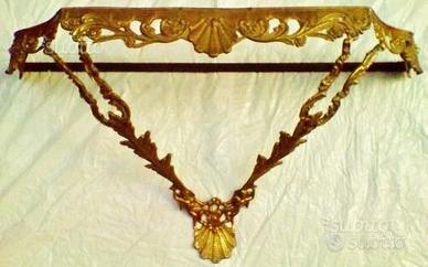 Consolle antica dorata con specchiera