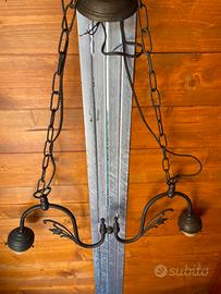 Lampadario con opaline vintage