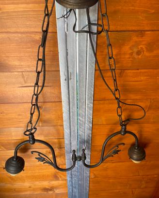 Lampadario con opaline vintage