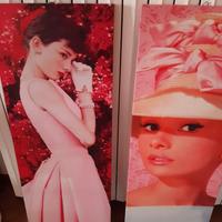 2 Stampe su tela Audrey Hepburn