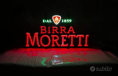Insegna luminosa Birra Moretti (neon/LED)