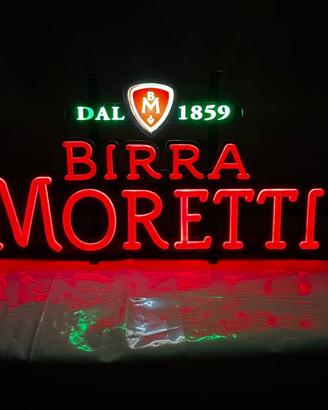 Insegna luminosa Birra Moretti (neon/LED)