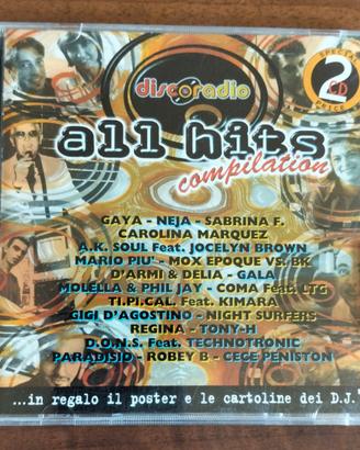 Discoradio All Hits Compilation con doppio CD 1998