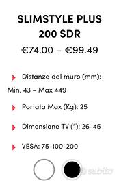 Supporto tv Meliconi SLIMSTYLE PLUS 200 SDR