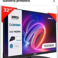 TV televisione Telefunken 32 pollici dgtv2