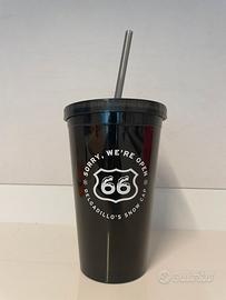 Bicchiere Con Cannuccia Route 66