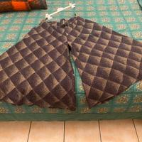 Gonna pantalone crespo e oro