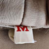 Cappotto donna pelle scamosc miele collo volpe M