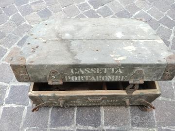 cassetta portabombe vintage per mortaio brixia