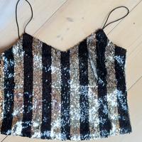 Top ZARA con paillettes