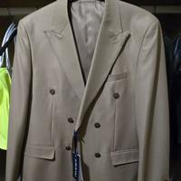 ABITO UOMO DOPPIO PETTO BEIGE TG 52