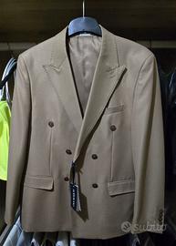 ABITO UOMO DOPPIO PETTO BEIGE TG 52