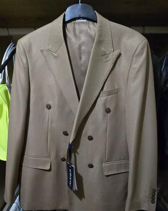ABITO UOMO DOPPIO PETTO BEIGE TG 52