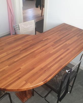 Tavolo in legno listellare