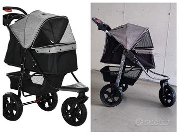 PASSEGGINO CANI-GATTI, 3 RUOTE, JOGGING-TREKKING