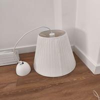 lampadario in tessuto bianco