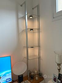 Libreria acciaio vetro