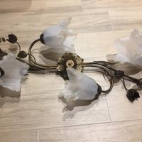 Lampadario classico in metallo con 4 luci