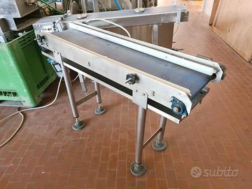 nastro alimentare inox con sponde usato