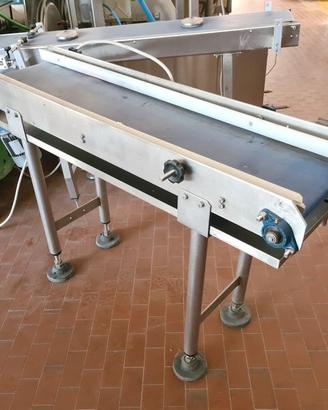 nastro alimentare inox con sponde usato