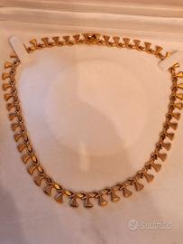 collana oro 18 k donna anni 50 gusto retrò
