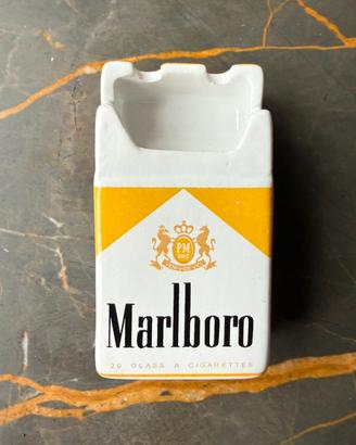Posacenere Marlboro vintage in ceramica
