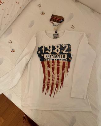 Fred mello, tshirt a manica lunga, 12 anni