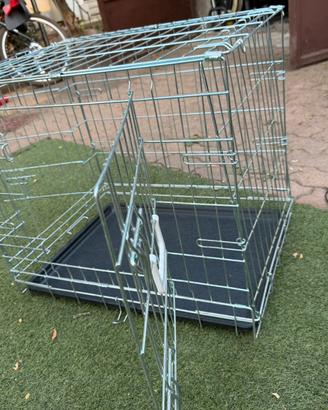 GABBIA PER CANE IN METALLO – DOPPIA PORTA