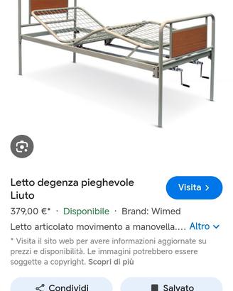 letto degenza 