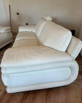Divano chateau d ax bianco 3 posti e 2 posti pelle