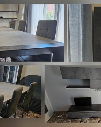 cucina camera da letto parete atrez. tavoli