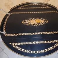 Carrello da bar anni 50 in
legno intarsiato epoca