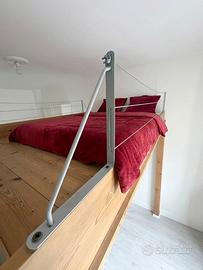 Soppalco in legno fatto a mano largh. 3,30mt