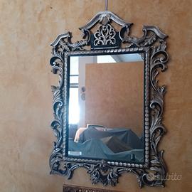 specchio  barocco foglia argento 