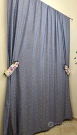 Tenda alta qualità in Damasco + 2 Decorazioni rose