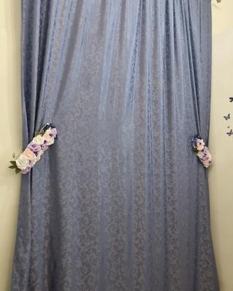 Tenda alta qualità in Damasco + 2 Decorazioni rose