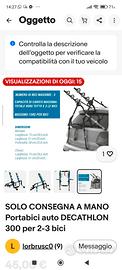 Porta bici auto Decathlon 