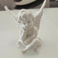Statuetta Angelo Cherubino in Resina Bianca