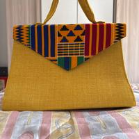 Borsa con tessuto africano wax